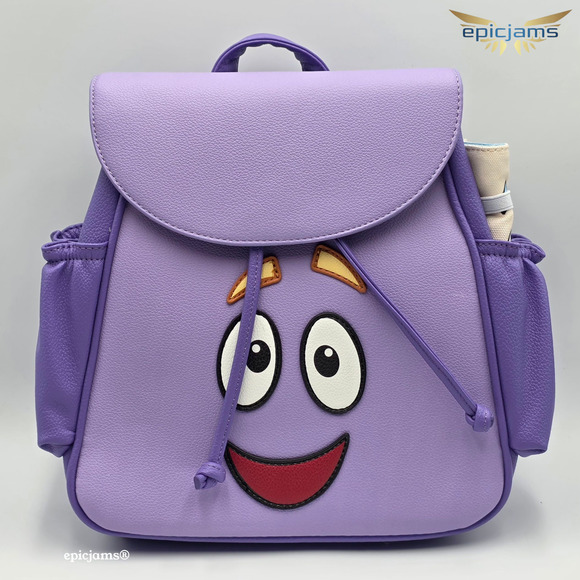 Dora The Explorer Backpack & Map Purple Mini Backpack Bag New - Picture 1 of 5